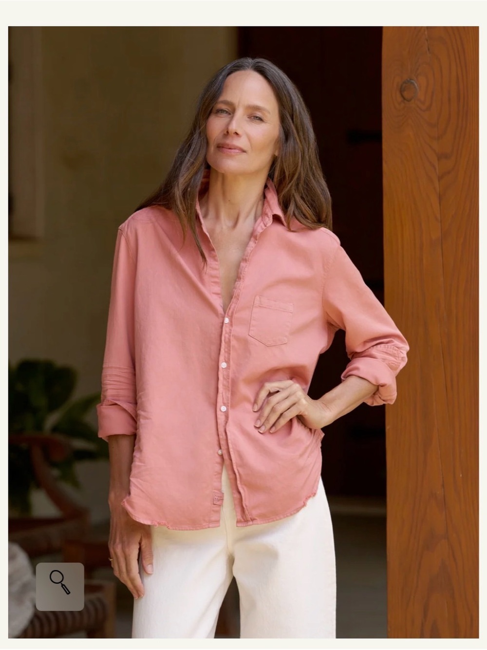 Frank & Eileen Relaxed Button-Down Shirt in Dusty Rose